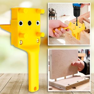 Woodworking Dowel Hole Drilling Jig Tool, Self-Centering Guide, 6/8/10mm Dowels, Durable Steel & ABS | DOWELKIT