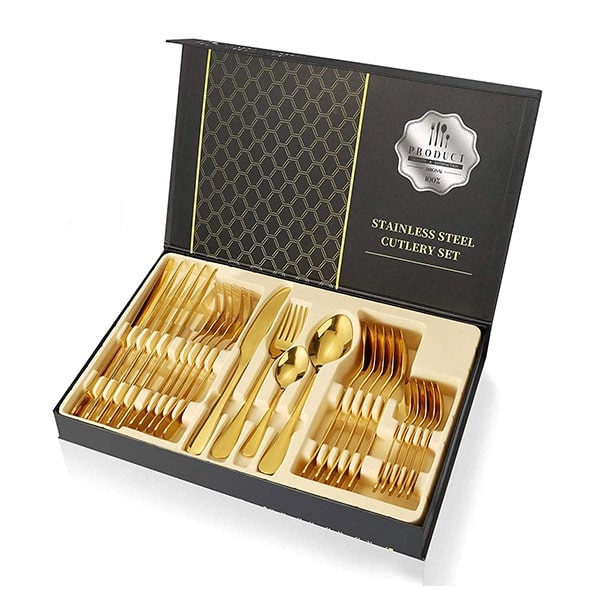 Zlatni set pribora za jelo LUXCUTLERY od 24 komada