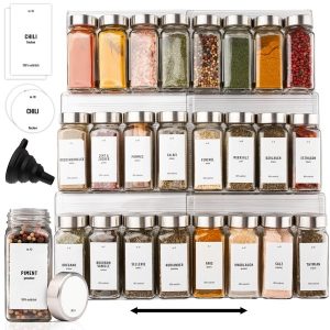 DECOHAUS DRAWER ORGANIZER W/ 24 SET SPICE JARS - S