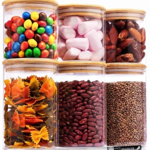 DECOHAUS STORAGE - BAMBOO LID 6 SET