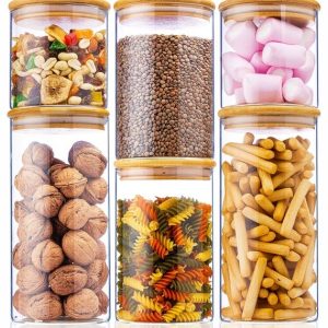 DECOHAUS STORAGE - BAMBOO LID 6 SET MIX - ROUND