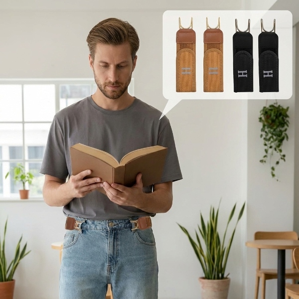 BUCKLI brown elastični pojas bez kopče