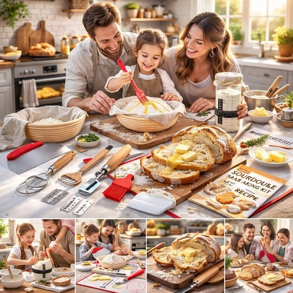 Košara za fermentaciju i staklenka iz kompleta DOUGHMASTER
