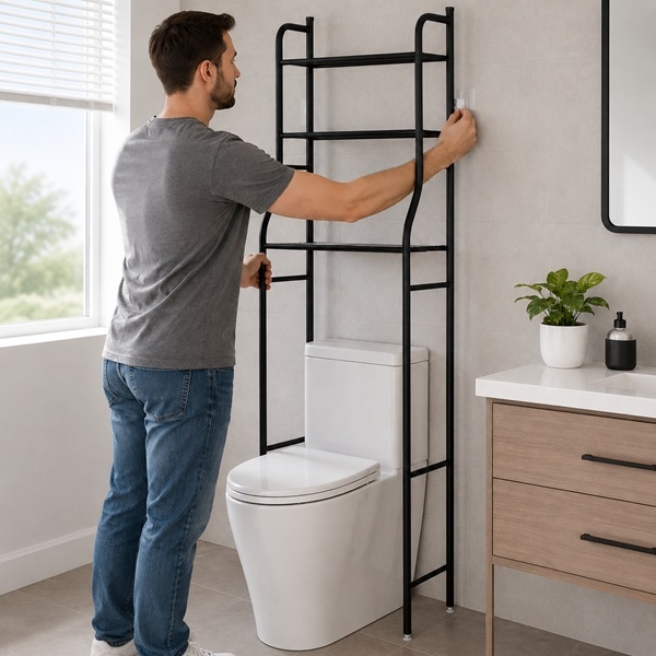BATHFLEX polica s tri razine i kukama